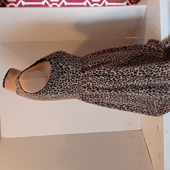 Apt 9 cheetah print midi dress size large - Picture 6 of 8